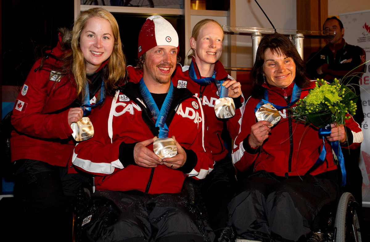 Lindsey Debout, Josh Dueck, Viviane Forest, and Colette Bourgonje, Vancouver 2010.