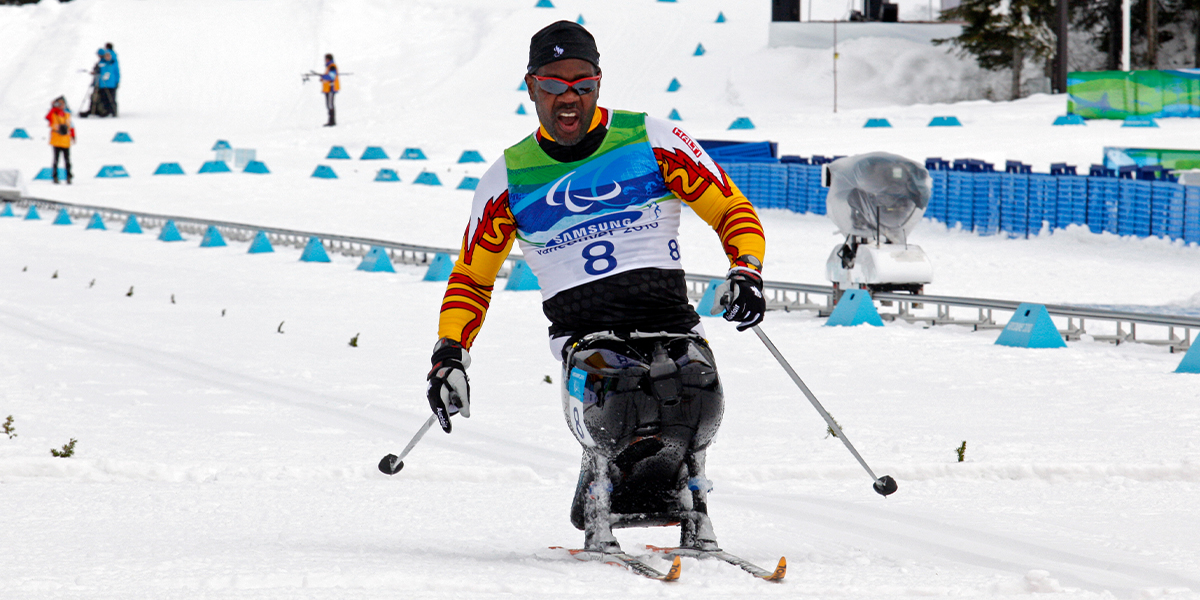 Lou Gibson en compétition aux Jeux paralympiques de Vancouver 2010