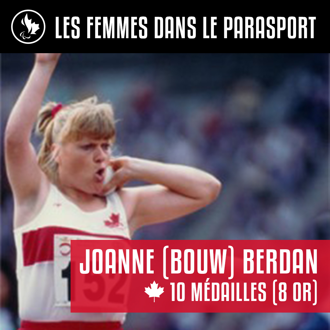 Joanne Bouw a gagné 10 médailles. 