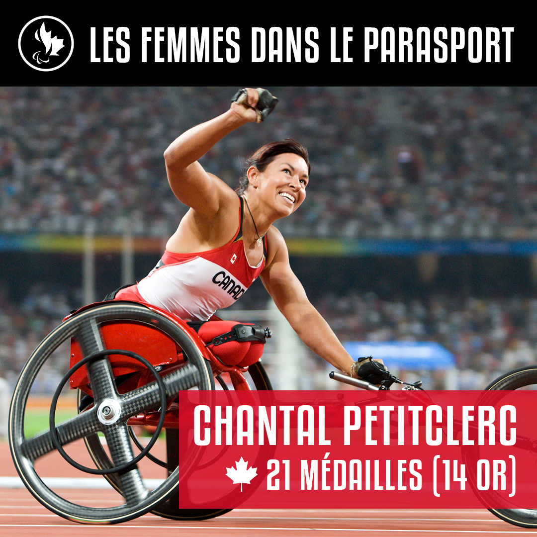 Chantal Petitclerc a gagné 21 médailles.