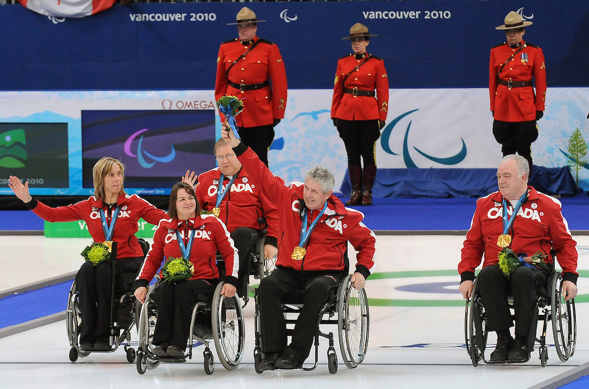 L'equipe curling en fauteuil roulant