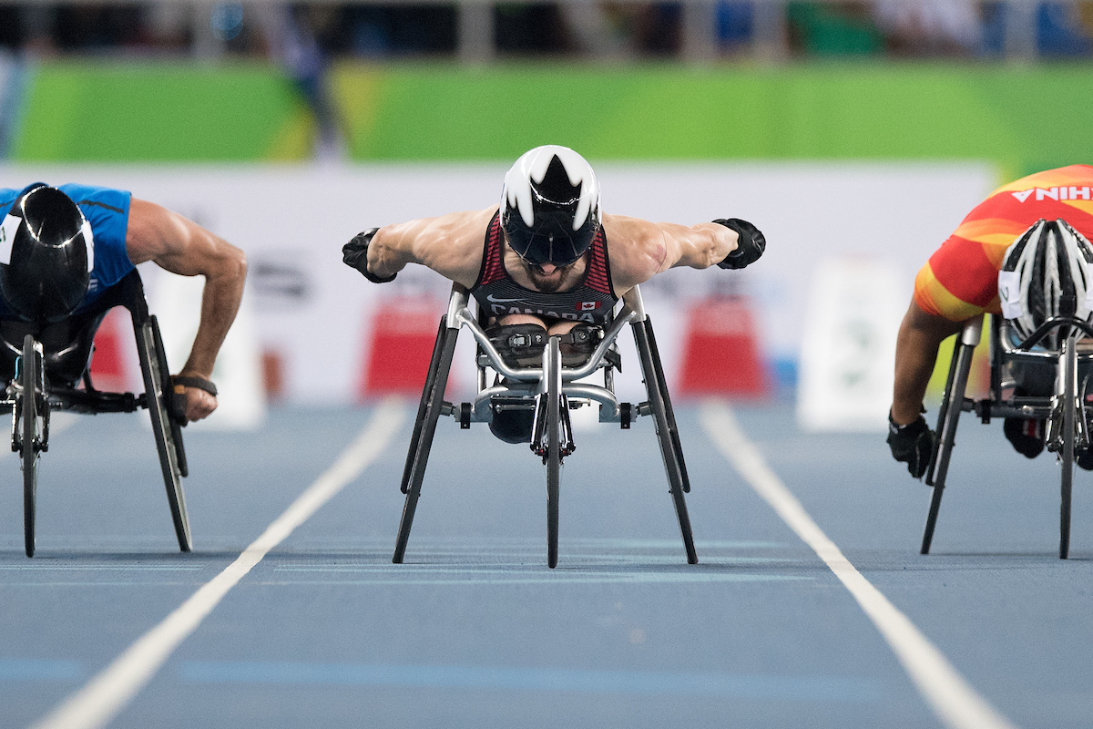 Brent Lakatos racing at Rio 2016 Paralympic Games