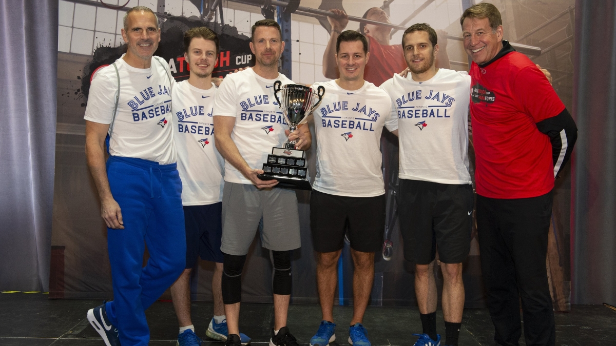 Winning team Toronto Blue Jays with the 2019 ParaTough Cup trophy in Toronto.