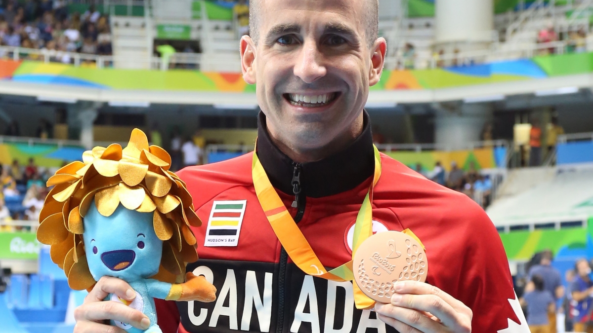 Benoit Huot with his bronze medal at the Rio 2016 Paralympic Games
