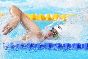 Caleb Arndt  swims at the Parapan Ams in Lima