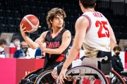 Garrett Ostepchuk plays wheelchair basketball