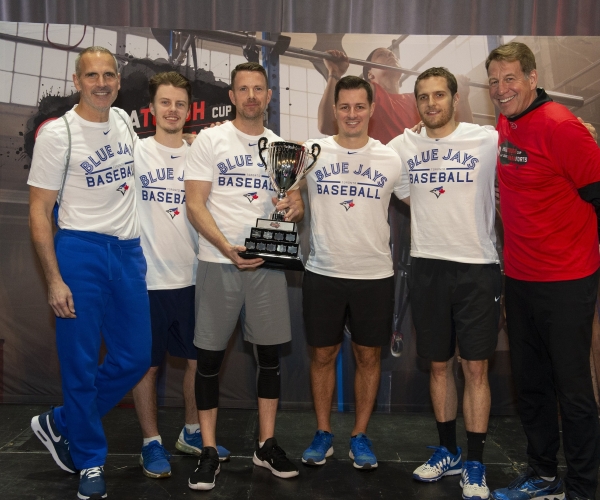 Winning team Toronto Blue Jays with the 2019 ParaTough Cup trophy in Toronto.