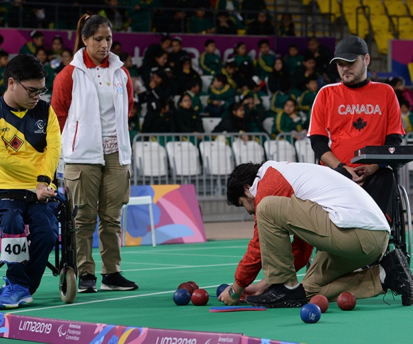 Boccia officials out to measure 