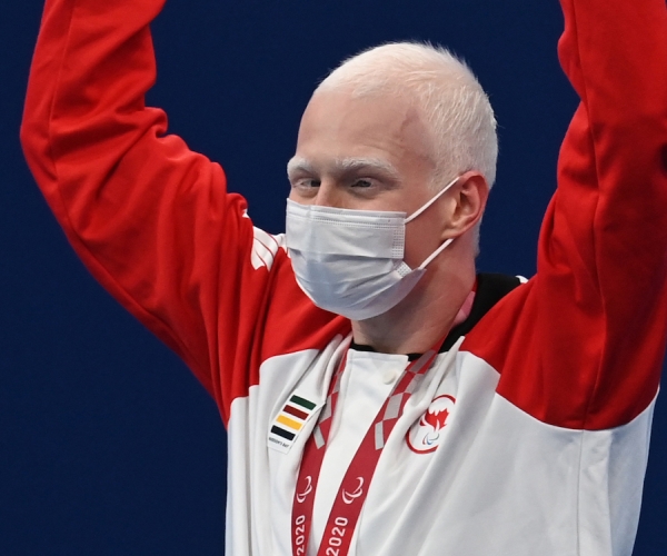 Nicolas Guy Turbide with his silver medal