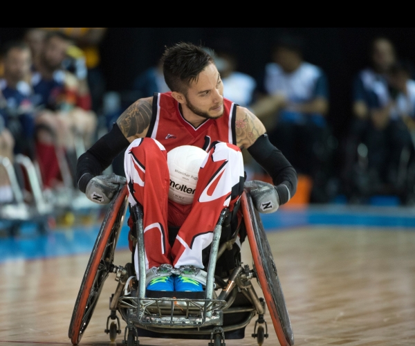Trevor Hirschfield competes for Canada at the Toronto 2015 Parapan Am Games. 