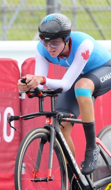Keely Shaw competes in the road race