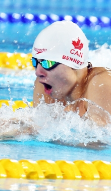 Nicholas Bennett swims at the Parapan Ams in Lima