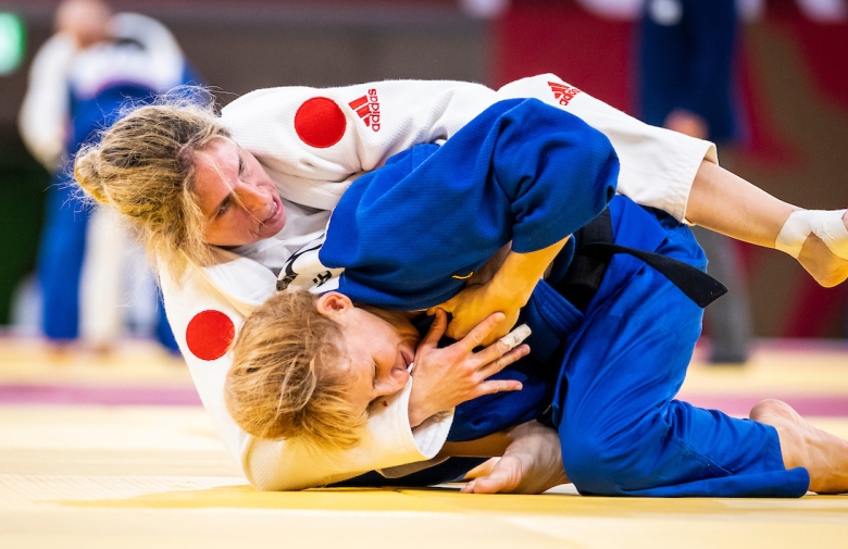 Priscilla Gagne competes in Para Judo