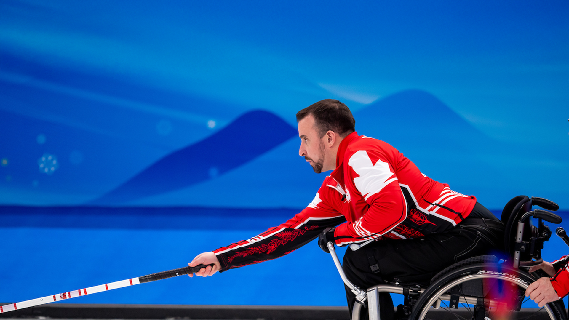 Jon Thurston throwing a stone