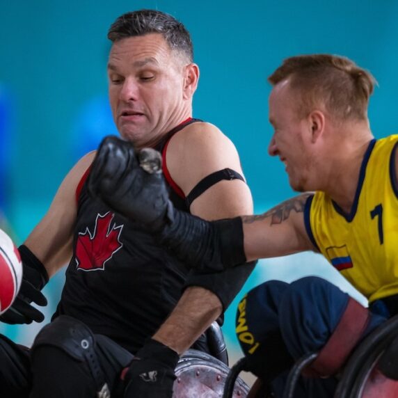 Mike Whitehead playing Wheelchair Rugby