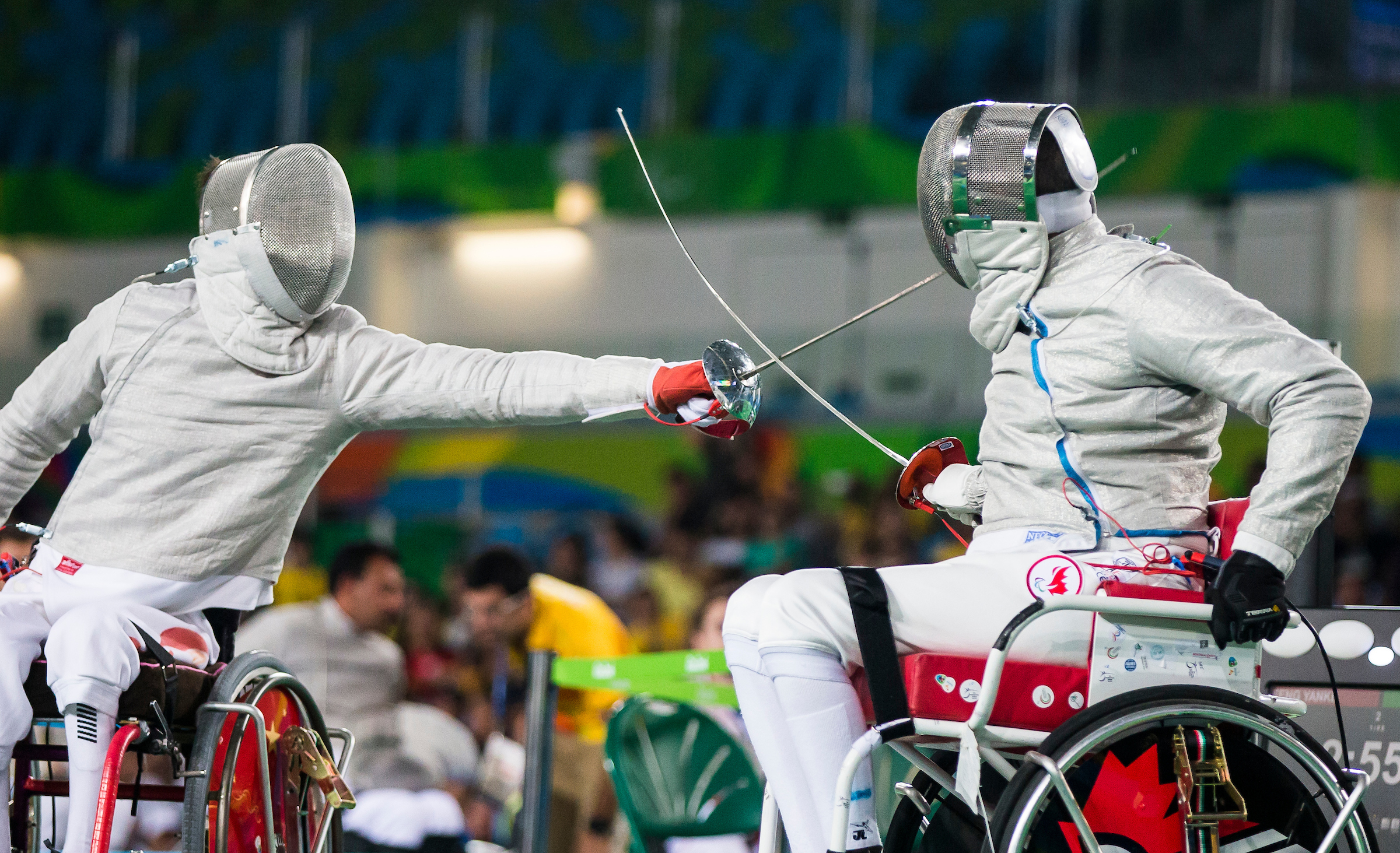 Pierre Mainville, Rio 2016 - Wheelchair Fencing // Escrime en fauteuil roulant.
Pierre Mainville competes in the Men's Wheelchair Fencing Individual Sabre Category B Preliminary