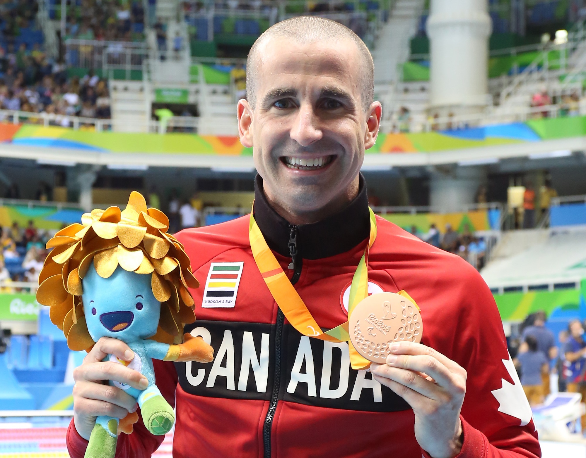 Benoit Huot with his bronze medal at the Rio 2016 Paralympic Games