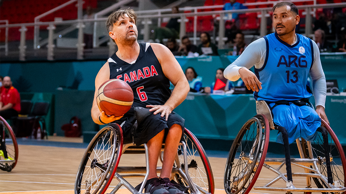 Robert Hedges in action as Canada takes on the Argentina