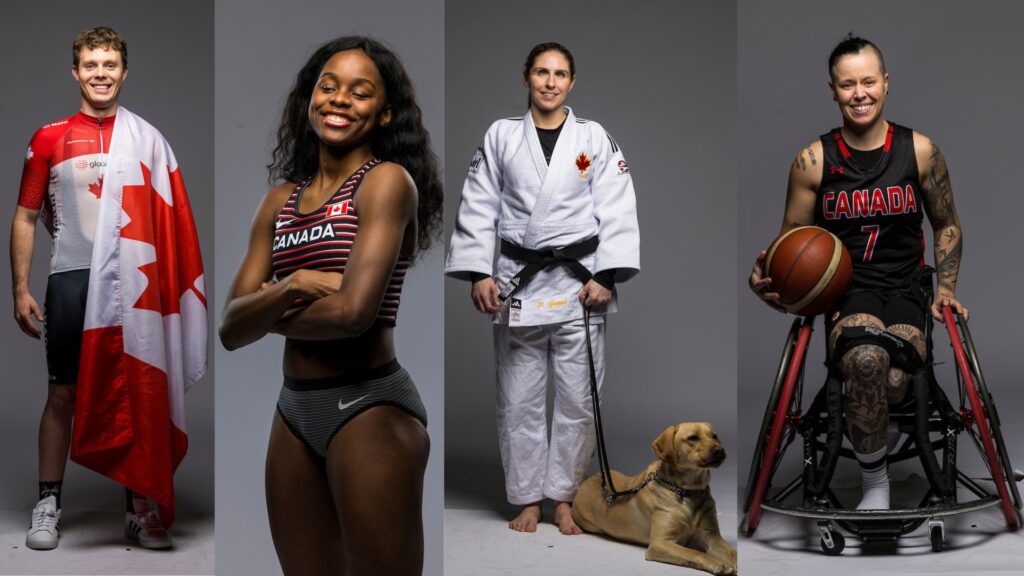 Para Athletes Nathan Clement, Bianca Borgella, Priscilla Gagne and Cindy Ouellet