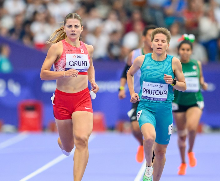 Keegan Gaunt running the 1500m in Paris