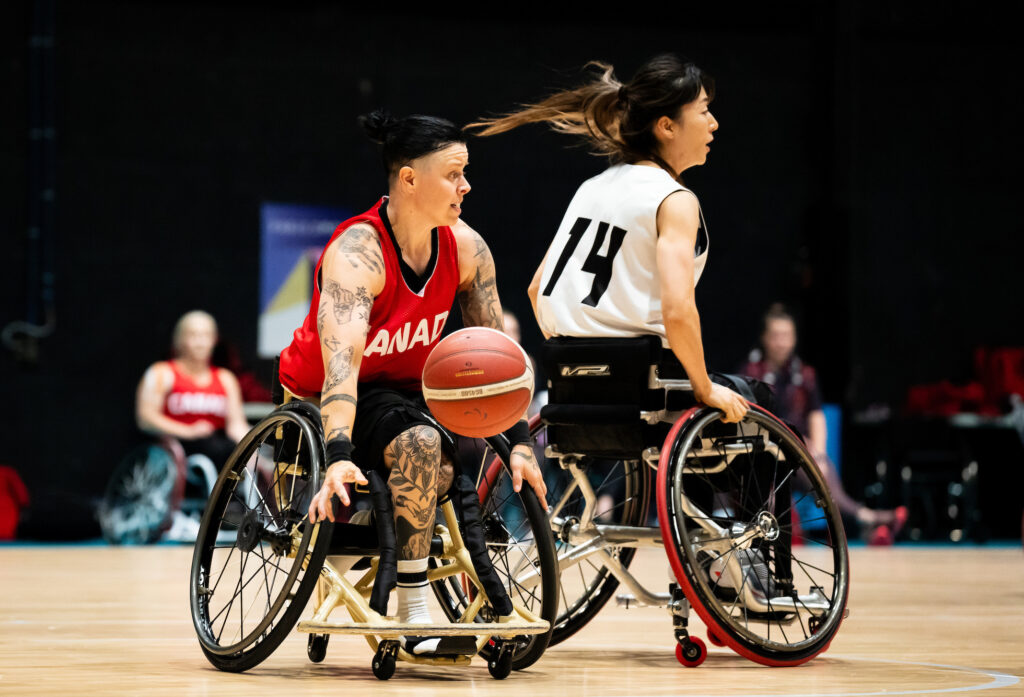 Canada takes on Japan in a women’s wheelchair basketball friendly match at the Paralympic Village ahead of the 2024 Paralympic Games in Paris, France on August 26, 2024