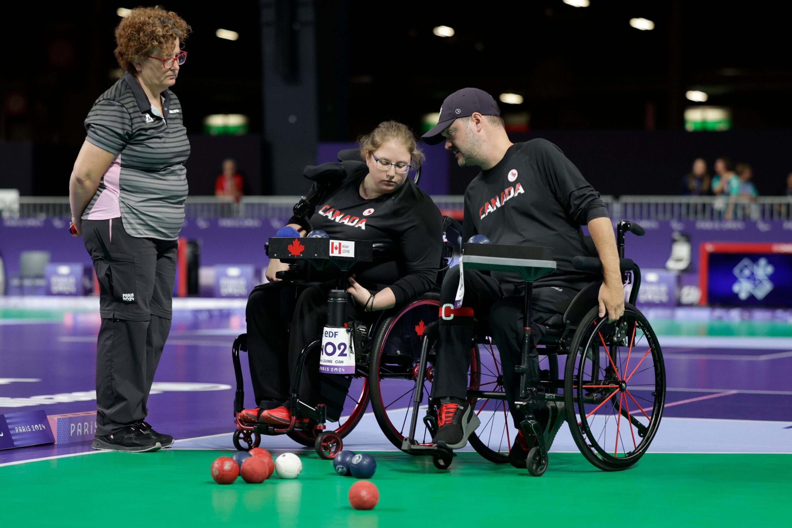 Alison Levine et Iulian Ciobanu l'équipe de boccia paires