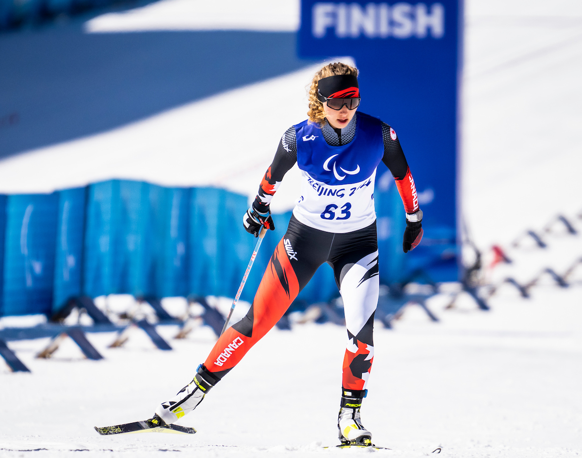 Natalie Wilkie competing at the Beijing Games