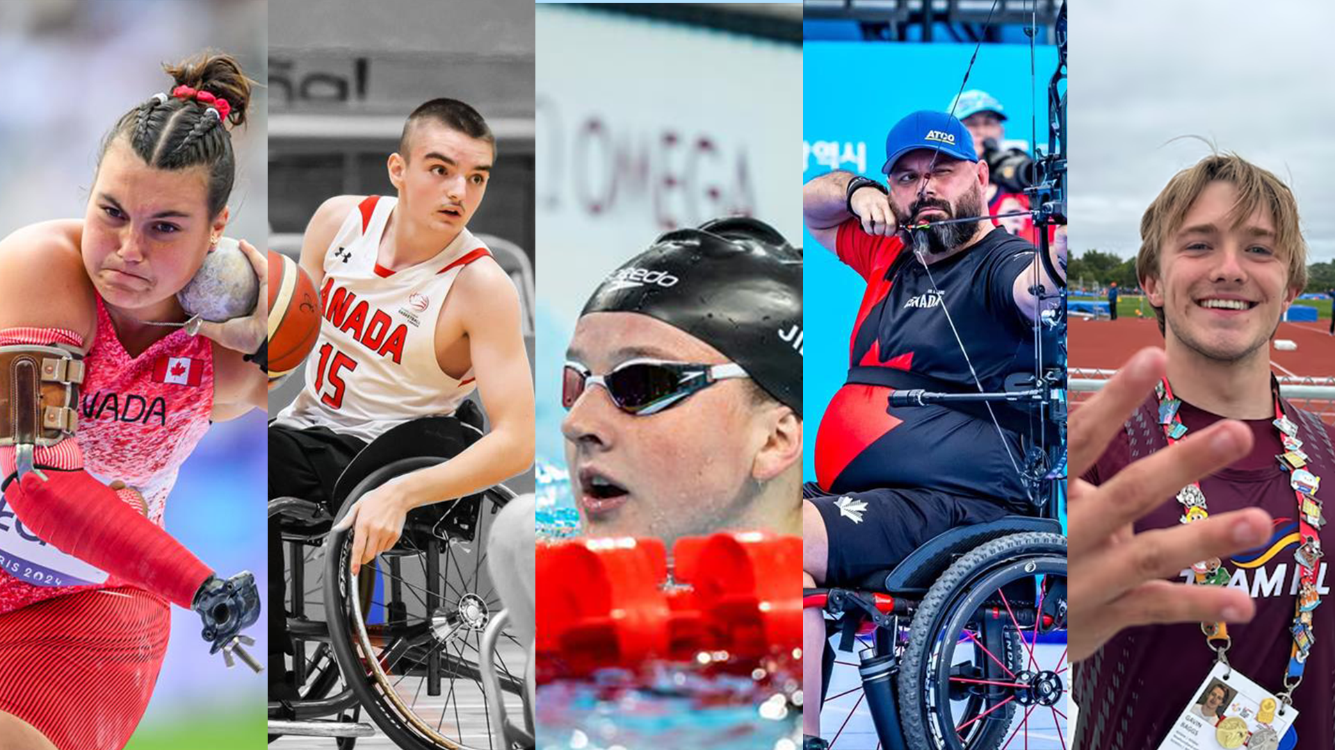 Collage of all the athletes into one photo banner